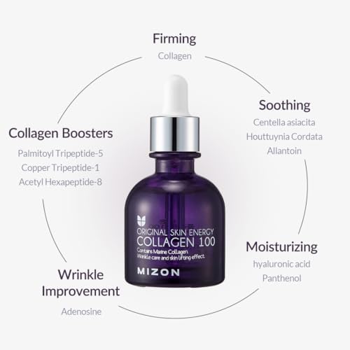 [MIZON] COLLAGEN 100 (30ml) Korean Skincare - Marine collagen serum - Intensive anti-aging treatment - Reduces wrinkles & fine lines - Hydration & Elasticity