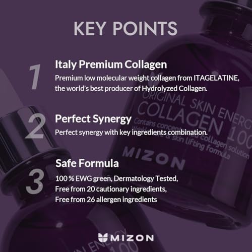 [MIZON] COLLAGEN 100 (30ml) Korean Skincare - Marine collagen serum - Intensive anti-aging treatment - Reduces wrinkles & fine lines - Hydration & Elasticity