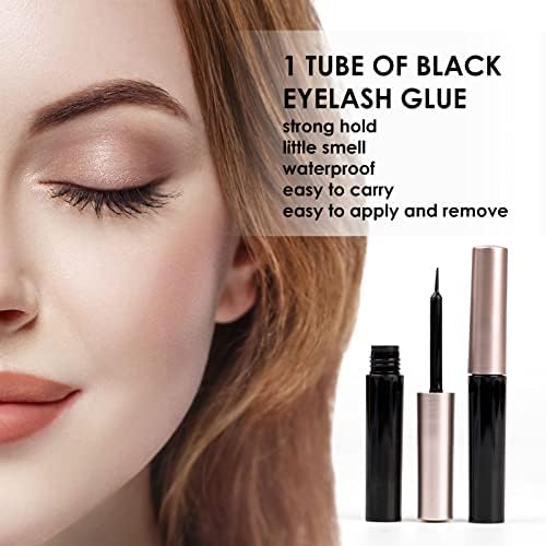 Individual Lashes 45 Clusters Lashes C Curl DIY Eyelash Extension Kit at Home for Make-up Beginner False Eyelashes with Eyelash Glue Tweezers 10/12/14/15/16mm Easy to Use - Natural Style