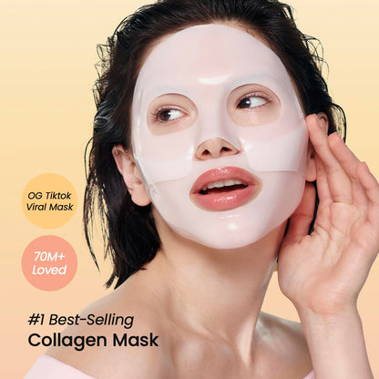 BIODANCE Bio-Collagen Real Deep Mask, Hydrating Overnight Hydrogel Mask, Pore Minimizing, Elasticity, Plumping Improvement, Korean Skin Care, Gifts for Women | 1.19oz(34g) x 4ea
