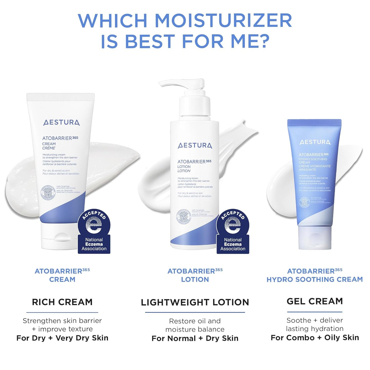 AESTURA ATOBARRIER365 Cream with Ceramides, Korean Face Moisturizer for Barrier Repair | 120H lasting Hydration, Ceramide Capsules, Dry & Sensitive Skin, Non-comedogenic, 80 mL / 2.70 fl.oz.