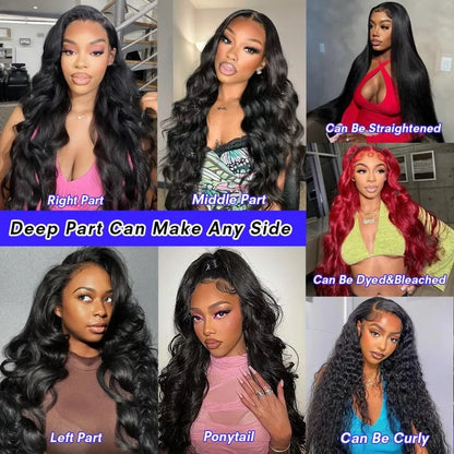 Body Wave Lace Front Wigs Human Hair 250 Density 13x6 13x4 Hd Transparent Lace Frontal Wigs For Women Pre Plucked With Baby Hair